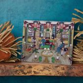 A.家の一室、ペキング商人 フォトプラーク (側面)