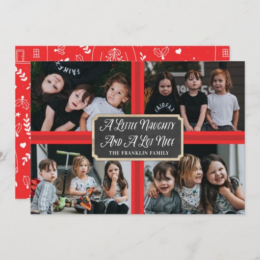 A.少しでいけなたくさんの素晴らしいフォトホリデーカード シーズンカード (正面/裏面)