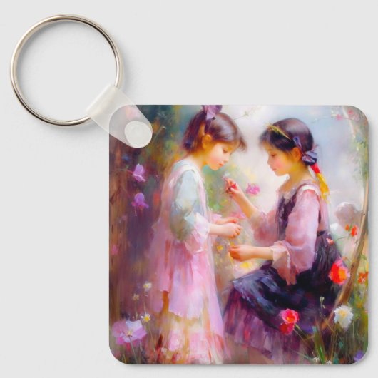 A.庭の朝 キーホルダー (正面)