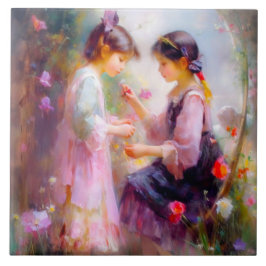 A.庭の朝 タイル