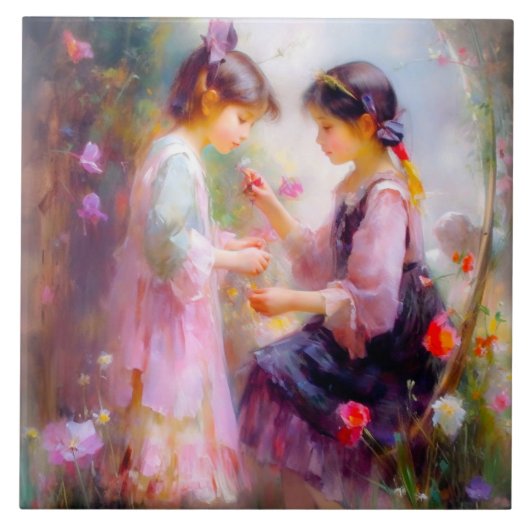 A.庭の朝 タイル (正面)