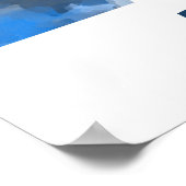 "A"恐竜の水彩青少年の名前ポスター ポスター (角)