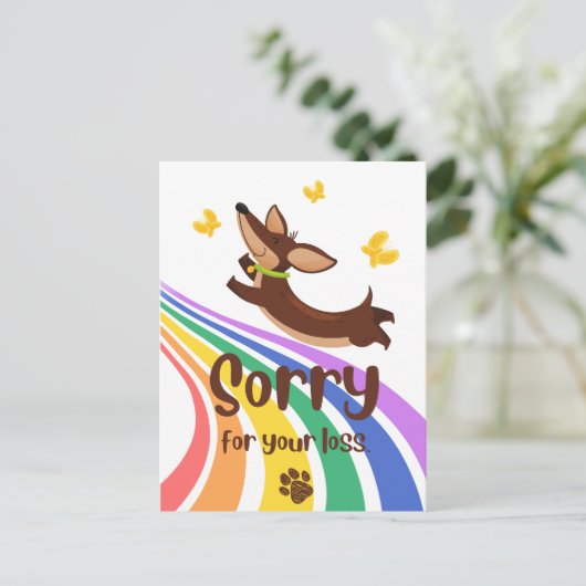 A.愛犬はがきを失ってごめんなさい ポストカード (スタンド正面)