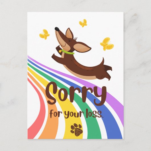 A.愛犬はがきを失ってごめんなさい ポストカード (正面)