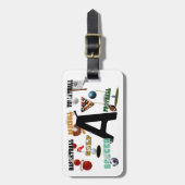 A -新しいスポーツのデザインのモノグラムの荷物のラベル ラゲッジタグ (正面縦)