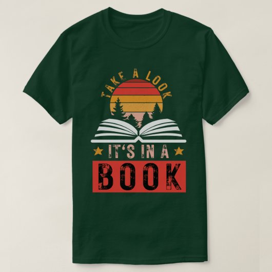 A.本の中を見る Tシャツ (デザイン正面)