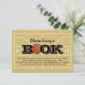 A.本を持って来る |バスケットボールカッコいいのベビーシャワー エンクロージャーカード (スタンド正面)