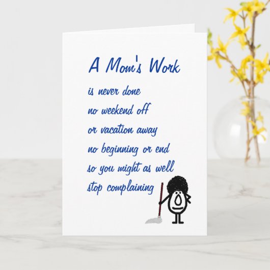 A.母親の仕事 カード (黄色い花)