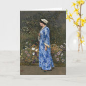 A.着物を着た女性 | ウォルタークレーン カード (黄色い花)