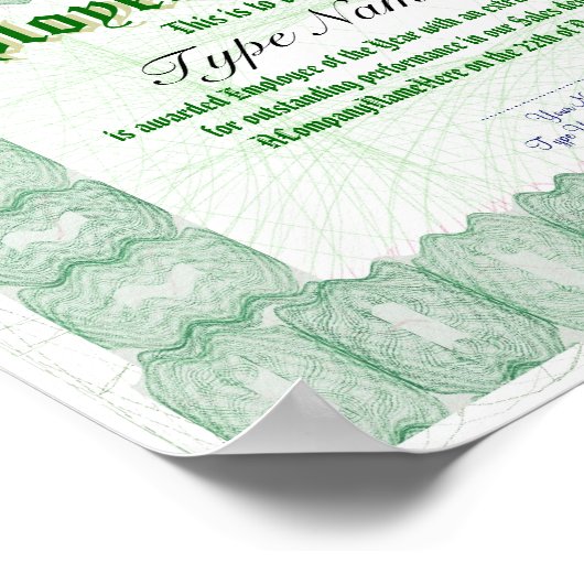 A.社員を表彰する ポスター (角)