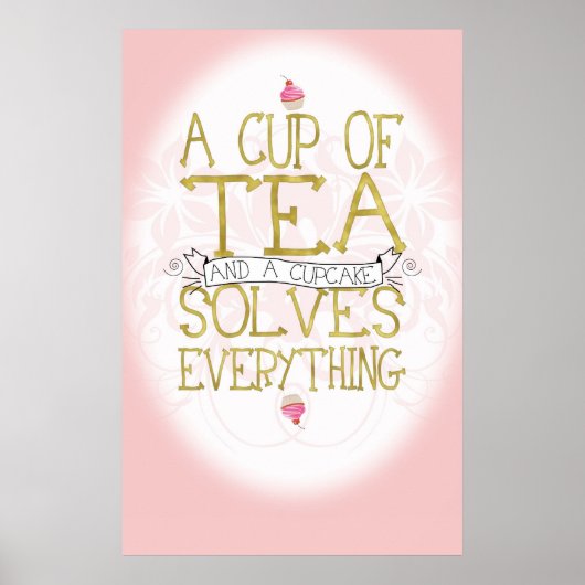 A.紅茶とカップケーキ ポスター (正面)