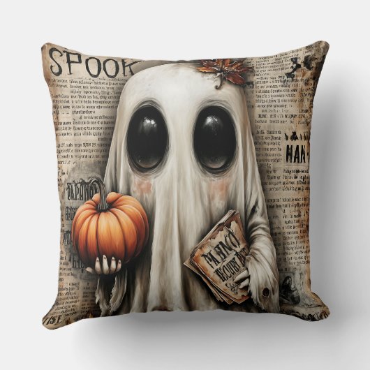 A 考え Boo with a Book クッション (裏面)