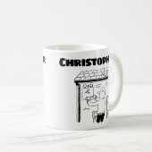 A.警報機の名前の贈り物 コーヒーマグカップ (正面右)