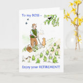 A.退職後の挨拶状(ボス) カード (黄色い花)