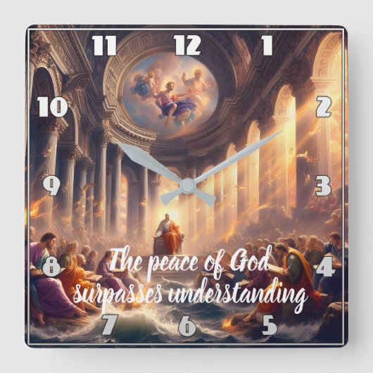 A.部屋で魂を集める会 スクエア壁時計 (正面)