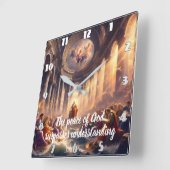 A.部屋で魂を集める会 スクエア壁時計 (傾斜)