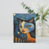 A.都会に住む猫 ポストカード (スタンド正面)