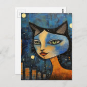 A.都会に住む猫 ポストカード (正面/裏面)