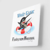 A.隠れるミーム スクエア壁時計 (傾斜)