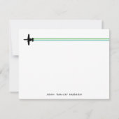 A-10ワーストアタックジェットストライプの機カスタム房具 ノートカード (正面)