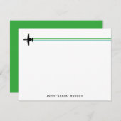 A-10ワーストアタックジェットストライプの機カスタム房具 ノートカード (正面/裏面)