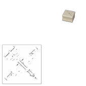 A-10ワーストグジェットトップビューウッドスタンプ ラバースタンプ (押印)