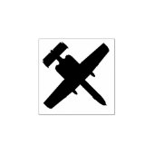 A-10ワーストグジェットトップビューウッドスタンプ ラバースタンプ (インプリント)