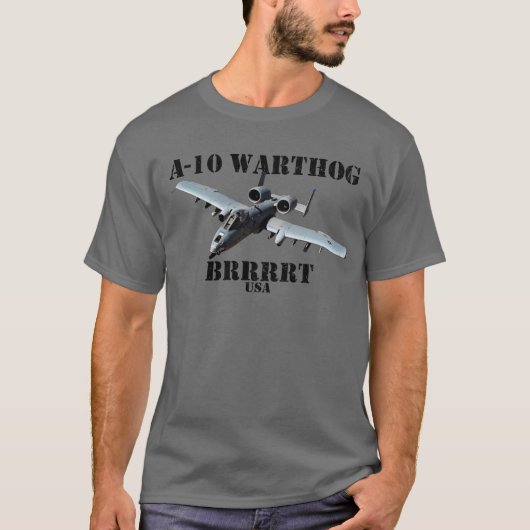 A-10ワーストグ軍隊A10サンダーバードBRRRT Tシャツ (正面)