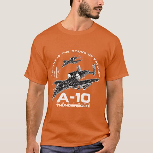 A-10 サンダーボルトII アメリカ空軍 戦闘機 Tシャツ (正面)