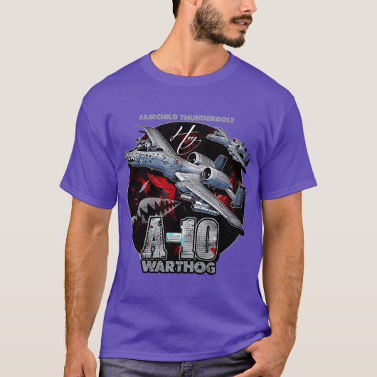 A-10 サンダーボルトII アメリカ空軍 戦闘機 Tシャツ (正面)