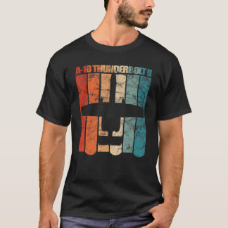 A-10 サンダーボルトII ウォースホッグ 飛行機 レトロカラー Tシャツ