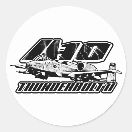 A-10 Thunderbolt IIクラシック丸ステッカー ラウンドシール (正面)