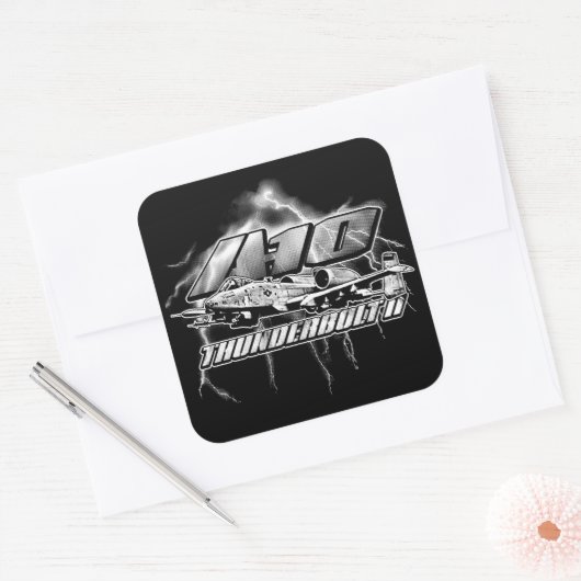 A-10 Thunderbolt IIスクエアステッカー スクエアシール (封筒)