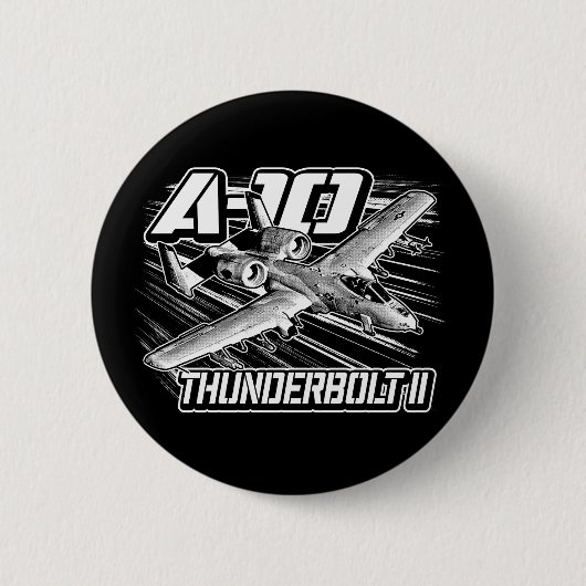 A-10 Thunderbolt IIピンバックボタン 缶バッジ (正面)