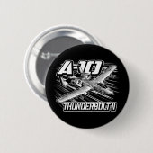 A-10 Thunderbolt IIピンバックボタン 缶バッジ (正面&裏面)