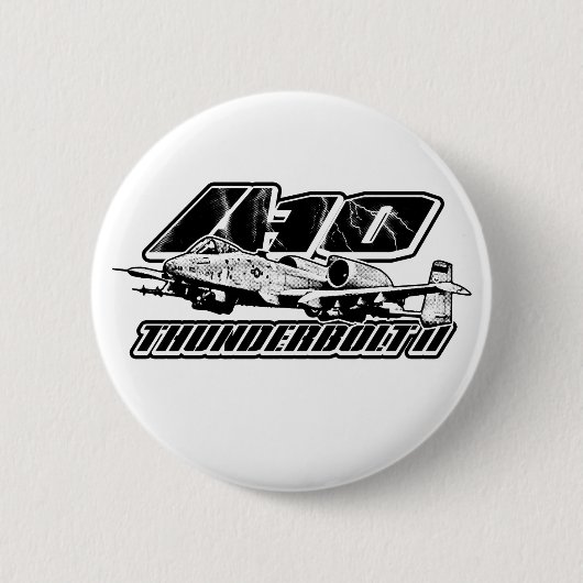 A-10 Thunderbolt IIピンバックボタン 缶バッジ (正面)