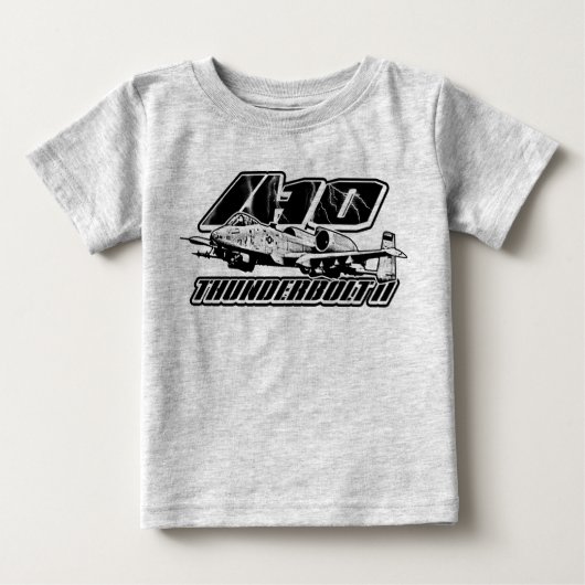 A-10 Thunderbolt IIベビーロムパーTシャツ ベビーTシャツ (正面)