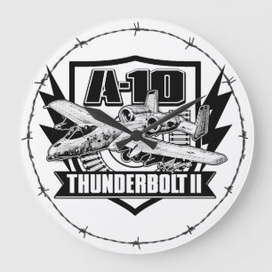A-10 Thunderbolt II大時計アクリル壁時計 ラージ壁時計