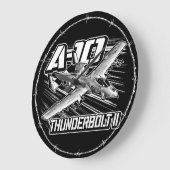 A-10 Thunderbolt II大時計アクリル壁時計 ラージ壁時計 (傾斜)