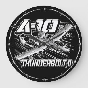 A-10 Thunderbolt II大時計アクリル壁時計 ラージ壁時計