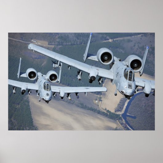 A-10 Thunderbolt II航空機 ポスター (正面)