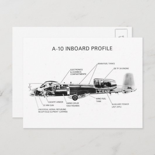 A-10 Thunderbolt II ポストカード (正面/裏面)