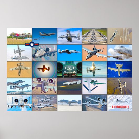 A-10 THUNDERBOLT II "モンタージュ" ポスター (正面)