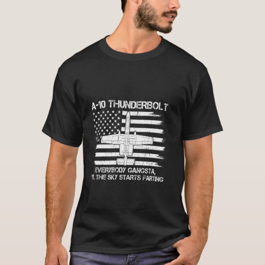 A-10 Thunderbolt Warthagすべてのギャング国旗Am Tシャツ (正面)