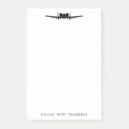 A-10 Warthag Jet パーソナライズされた Post-Itメモ帳 ポストイット