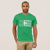 A-10 Warthogのジェット機の星条旗すべての白 Tシャツ (正面フル)