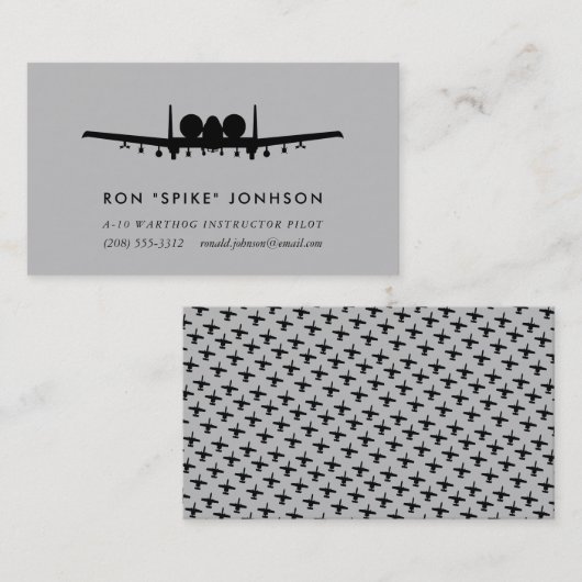 A-10 Warthogのパイロット 名刺 (正面/裏面)