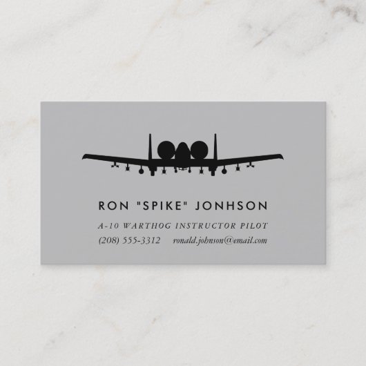 A-10 Warthogのパイロット 名刺 (正面)