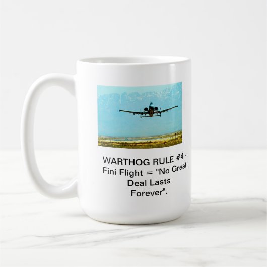 A-10 Warthogのユーモアの規則#4 コーヒーマグカップ (左)