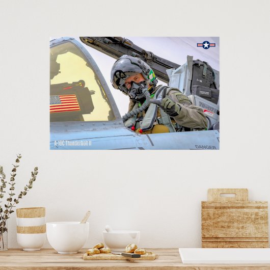 A-10C THUNDERBOLT IIパイロット ポスター (キッチン)